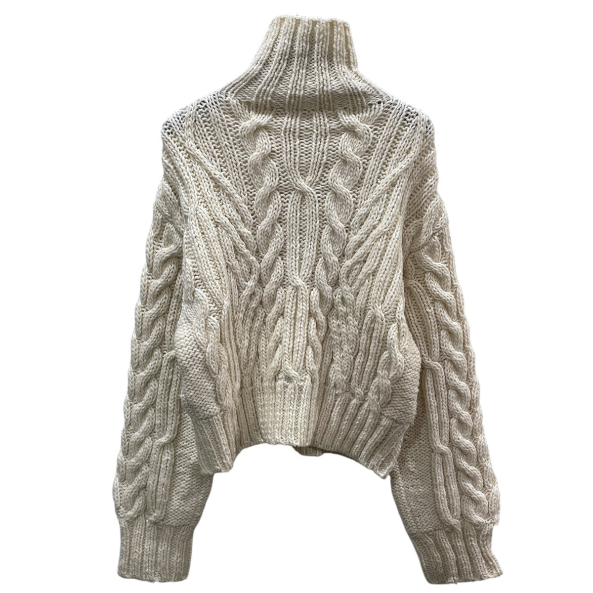 24AW ジップアップケーブルニットカーディガン Volume Handknit Cardigan ボリュームハンドニットカーディガン 12420516
