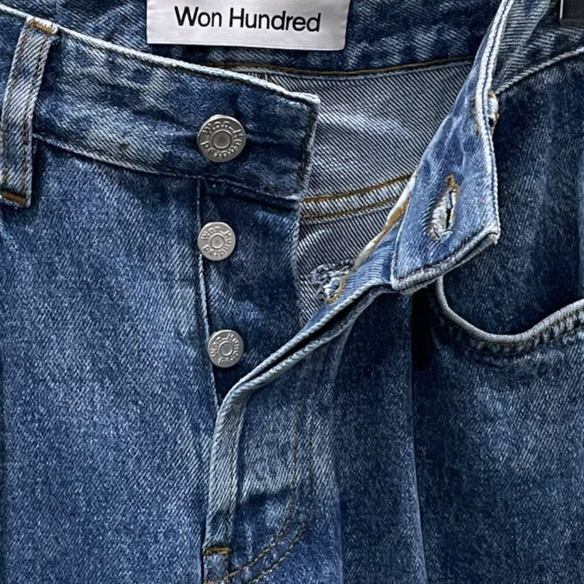 WON HUNDRED サイドスリットデニムパンツ Baggy String バギーストリング 3500-15166 古着・中古-3枚目のアイテム画像