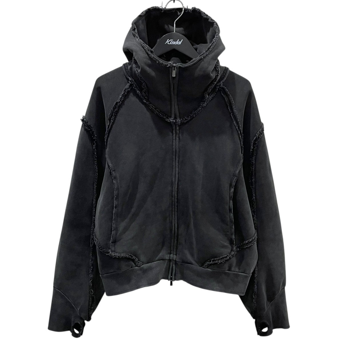 25SS ダメージ加工ジップアップパーカー STRONG 005 BROKEN HOODIE