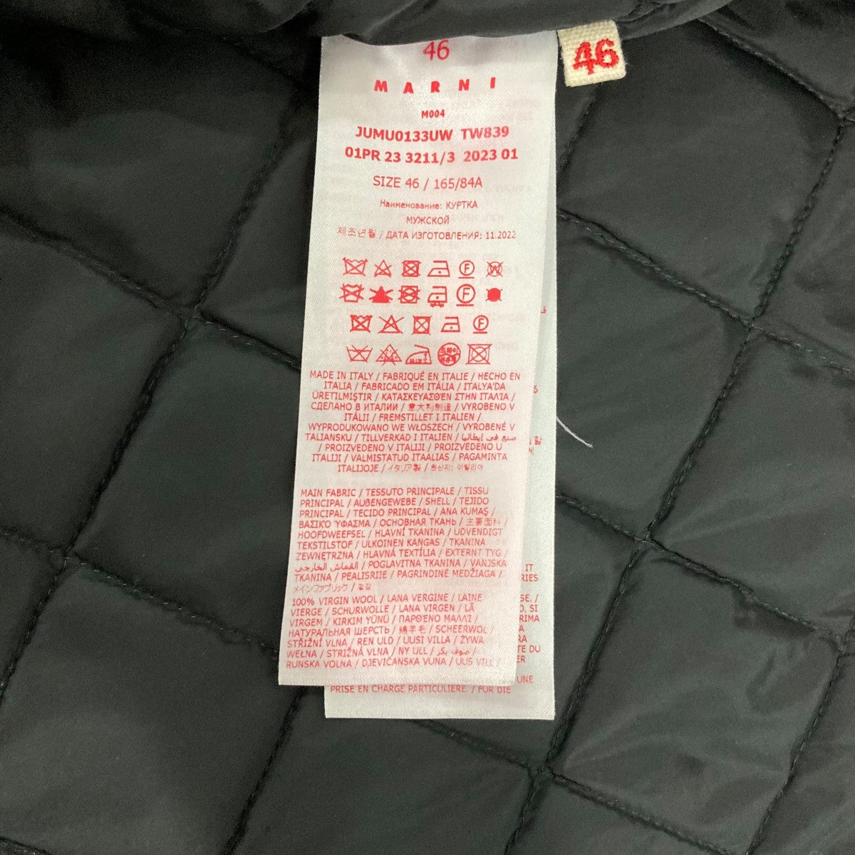 MARNI 23SSコーチジャケットJUMU0133UW 古着・中古-6枚目のアイテム画像