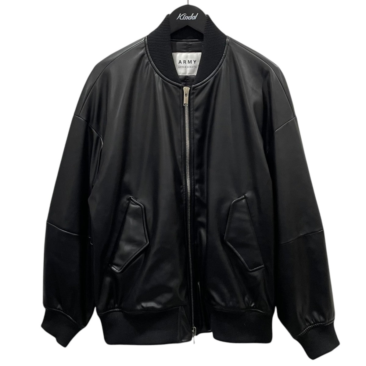 20AW ジップアップ中綿フェイクレザージャケット THE U-2 BIG PU 20JA34602BLK