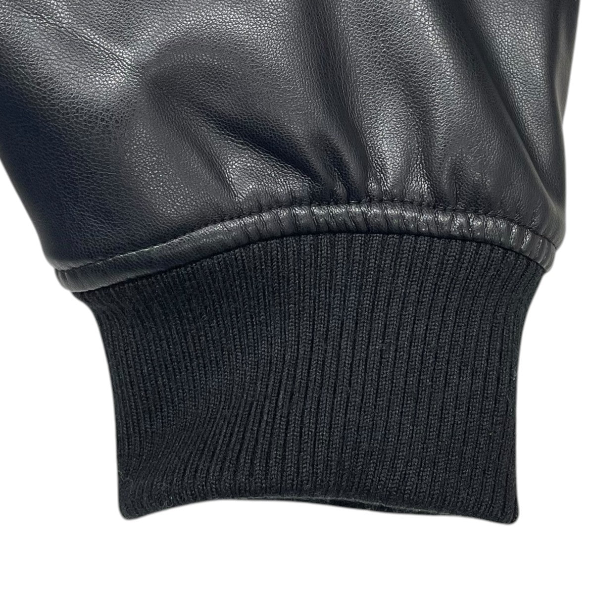 20AW ジップアップ中綿フェイクレザージャケット THE U-2 BIG PU 20JA34602BLK