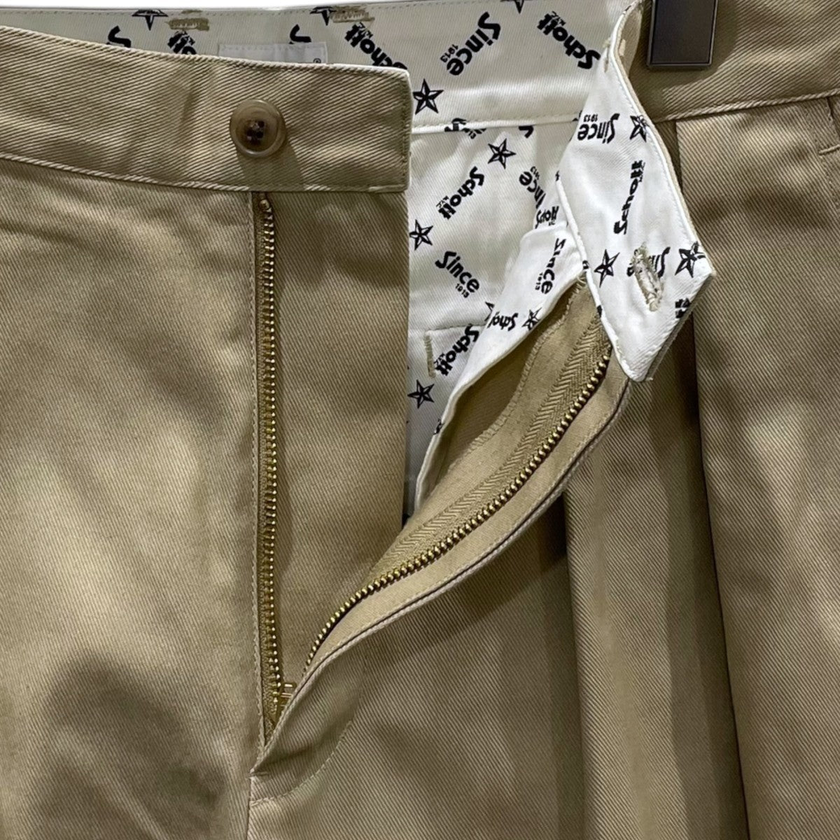 Schott 23SS タックパンツ TC DOUBLE PLEATED WIDE PANTS テトロン コットン プレーテッド ワイドパンツ 782-3910010 古着・中古-3枚目のアイテム画像