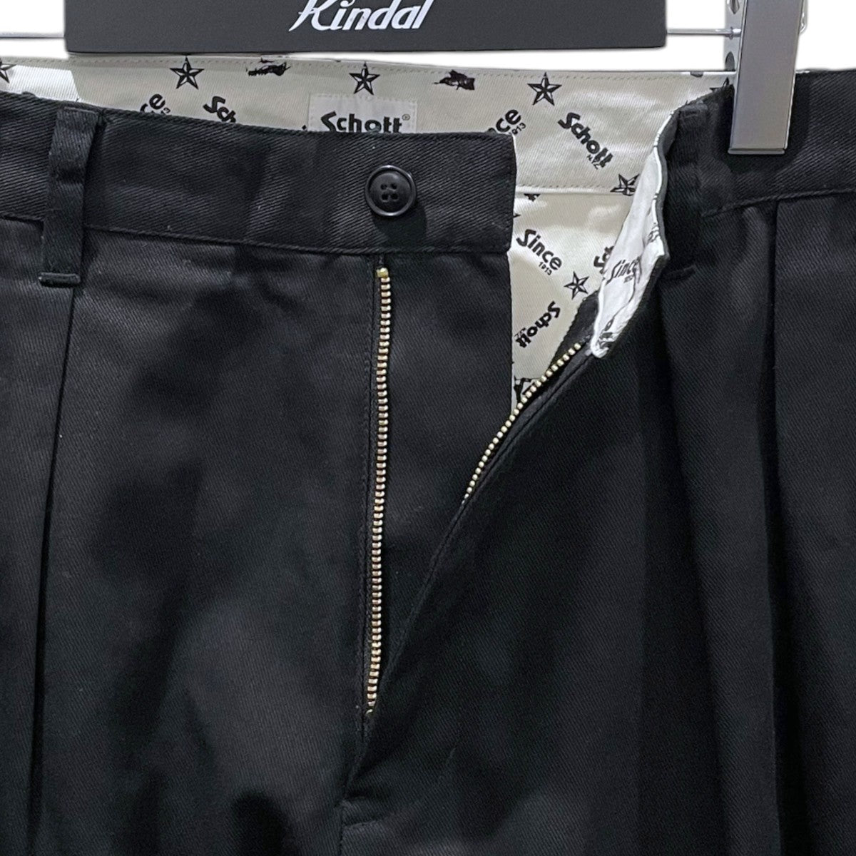 Schott 23SS タックパンツ TC DOUBLE PLEATED WIDE PANTS テトロン コットン プレーテッド ワイドパンツ 782-3910010 古着・中古-3枚目のアイテム画像