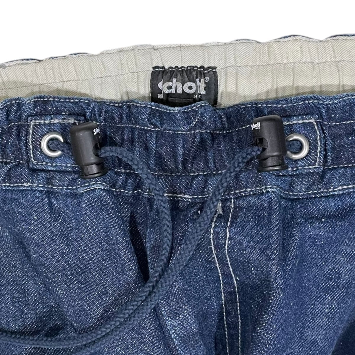 Schott 23SS コットンリネンデニムパンツ NEP DENIM OVER PANTS ネップデニム オーバーパンツ 782-3111006 古着・中古-3枚目のアイテム画像
