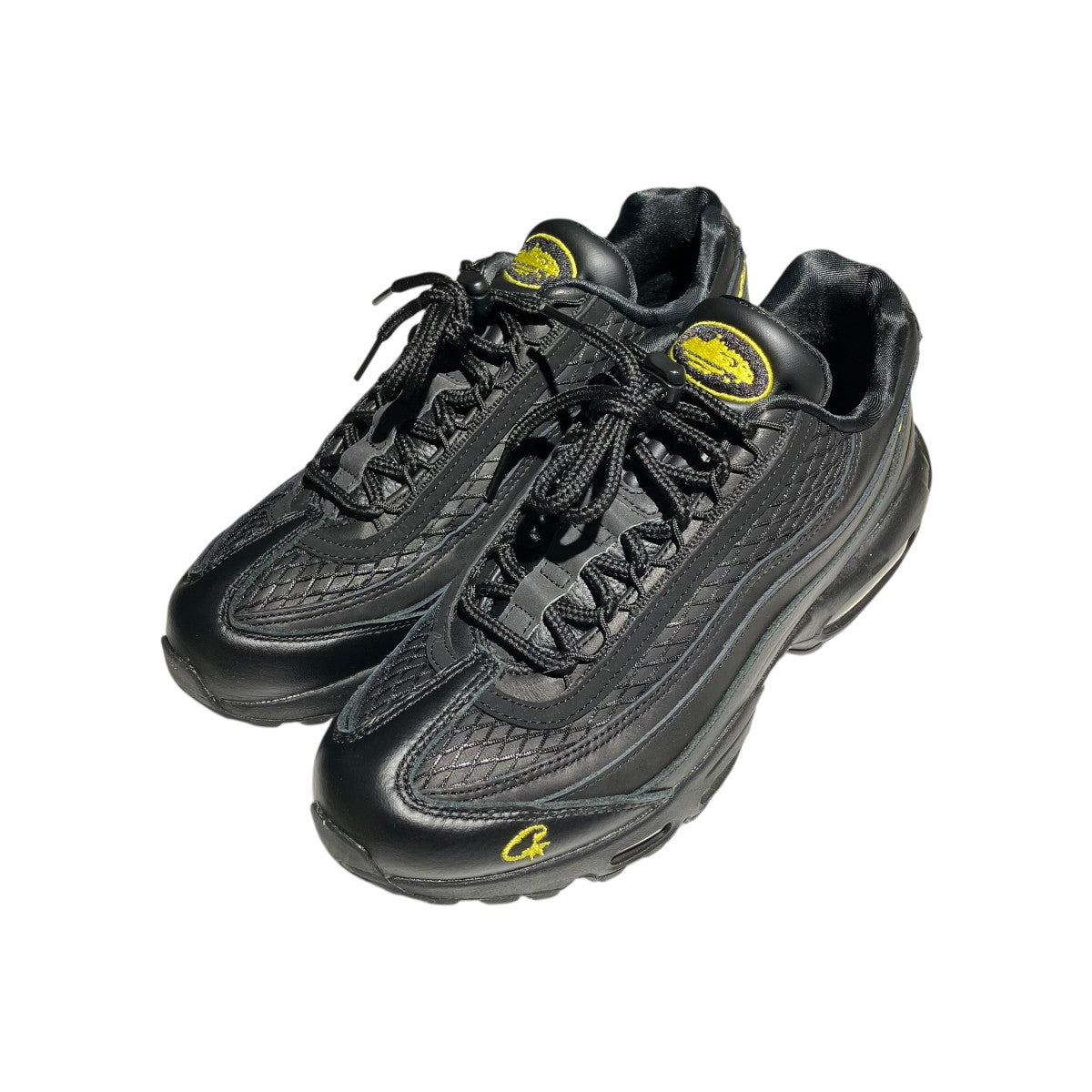 NIKE×CORTEIZ Air Max 95 Black and Tour YellowスニーカーFB2709-003 古着・中古-1枚目のアイテム画像