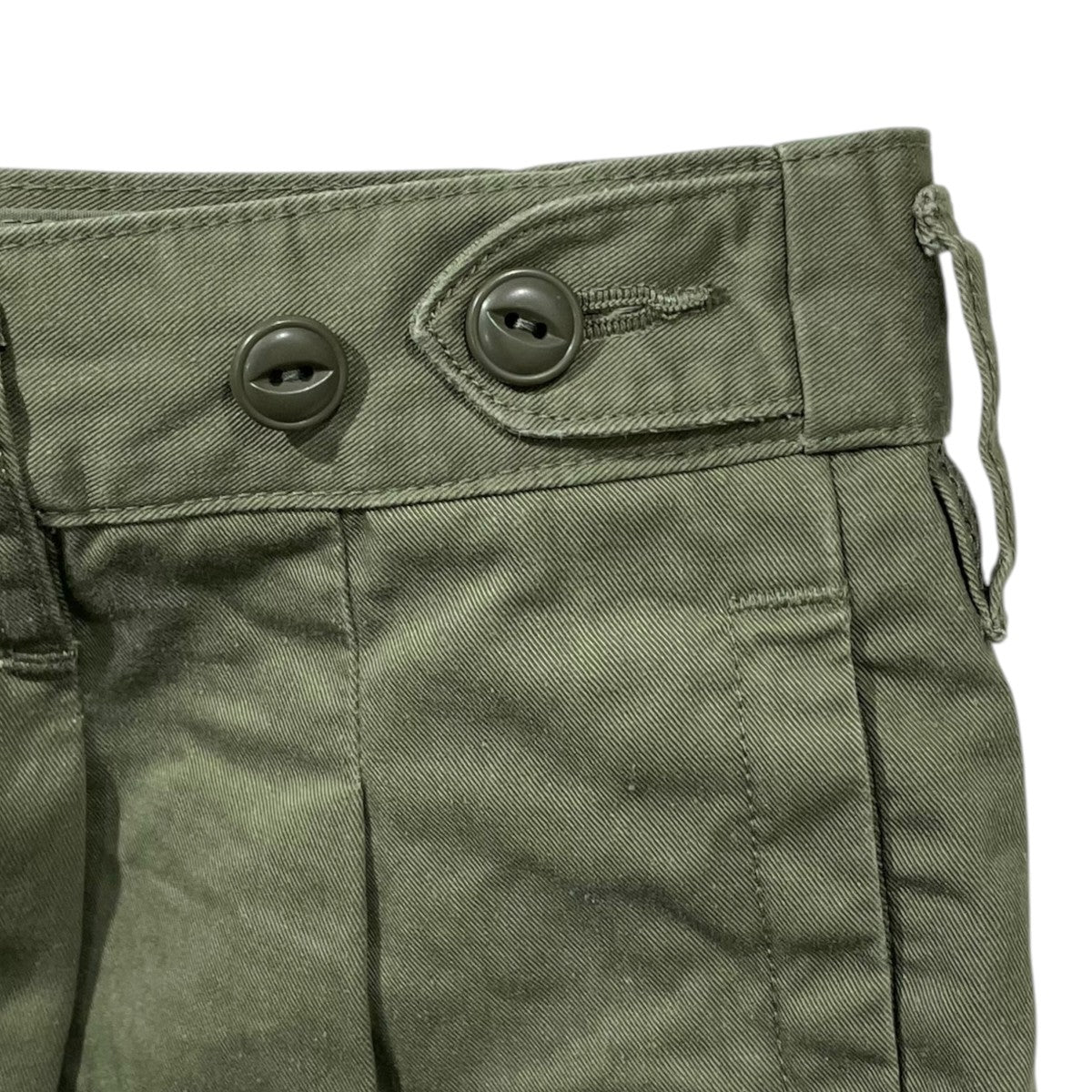 25SS タックハーフパンツ OFFICER CHINO SHORTS COTTON CHINO CLOTH オフィサー チノショーツ コットン チノクロス NN-P4617