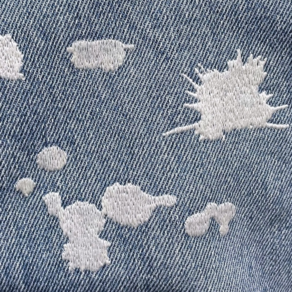INK 刺繍デニムパンツ 古着・中古-5枚目のアイテム画像