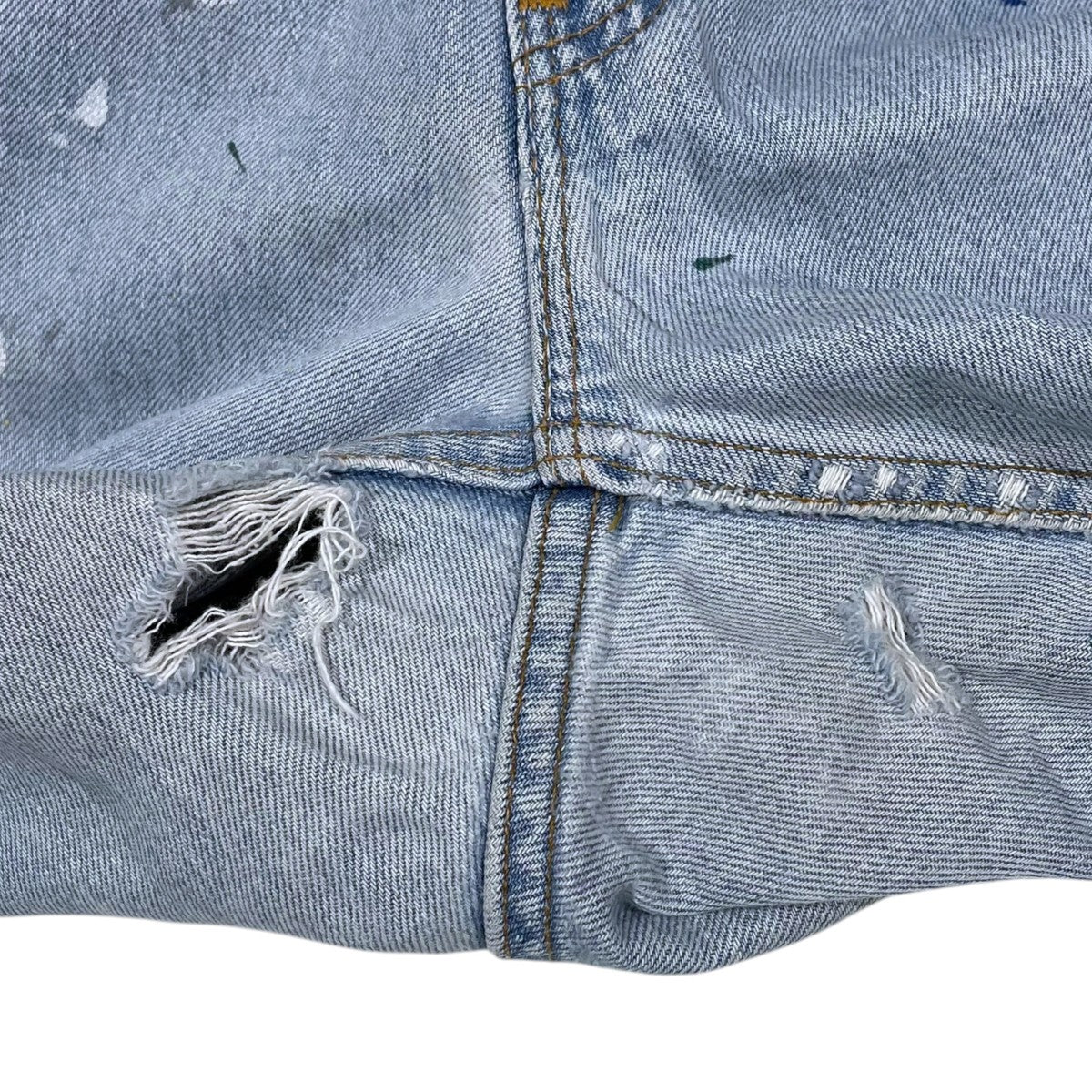 CHANGES×LEVI’S ペイント加工リメイクデニムパンツ 古着・中古-7枚目のアイテム画像