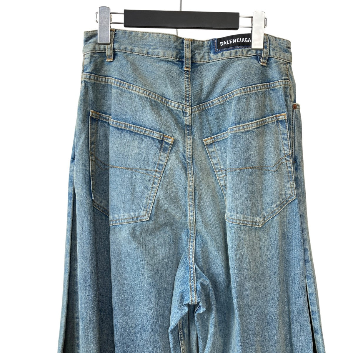 BALENCIAGA DOUBLE FRONT WIDE LEG JEANSデニムパンツ767979 古着・中古-4枚目のアイテム画像