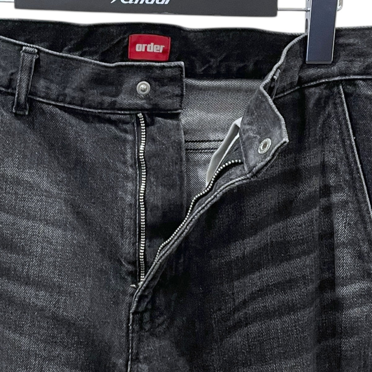加工デニムパンツ loose denim pants ルーズデニムパンツ order-001-3