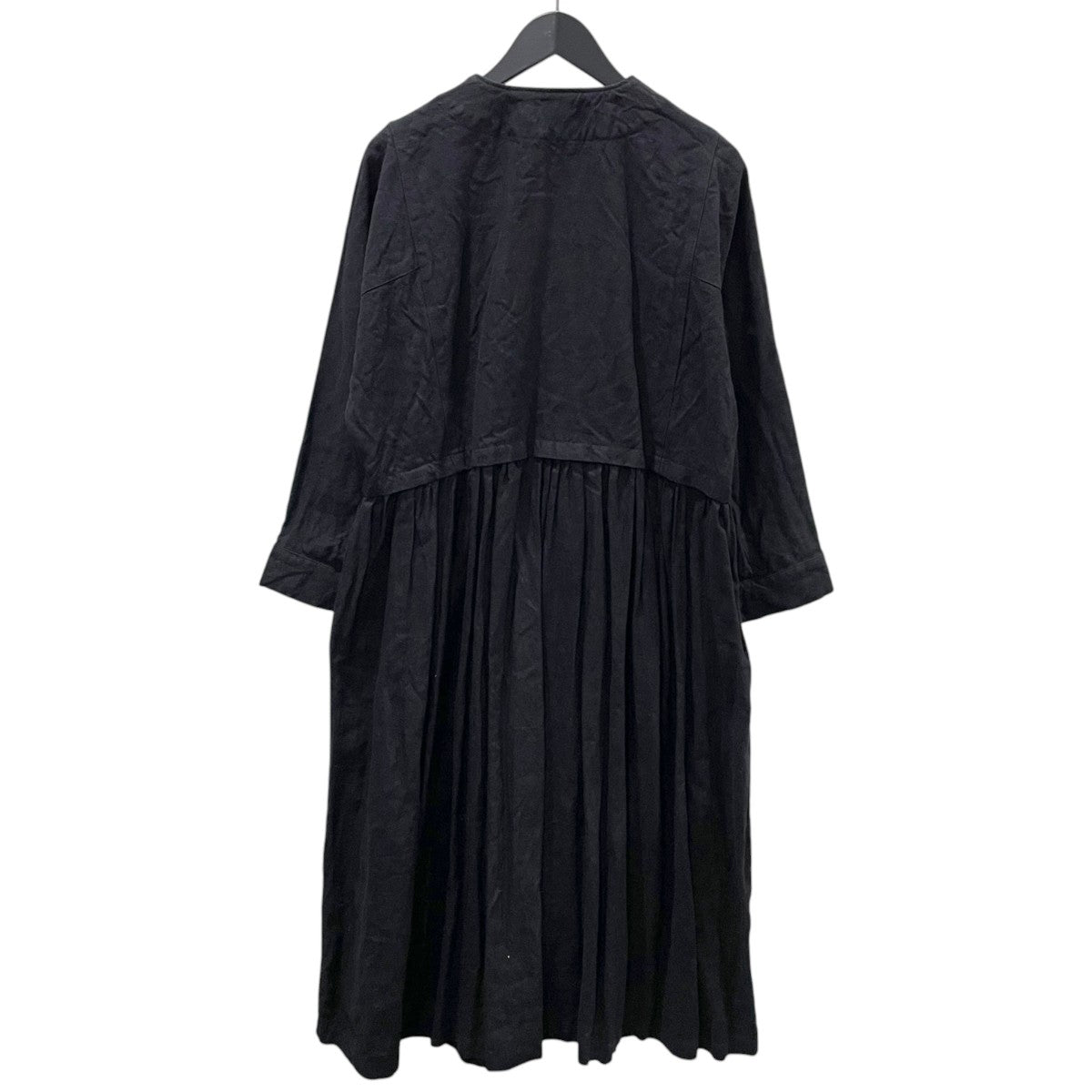 18AW リネン ダブルブレスト切替えワンピース 01184-1176