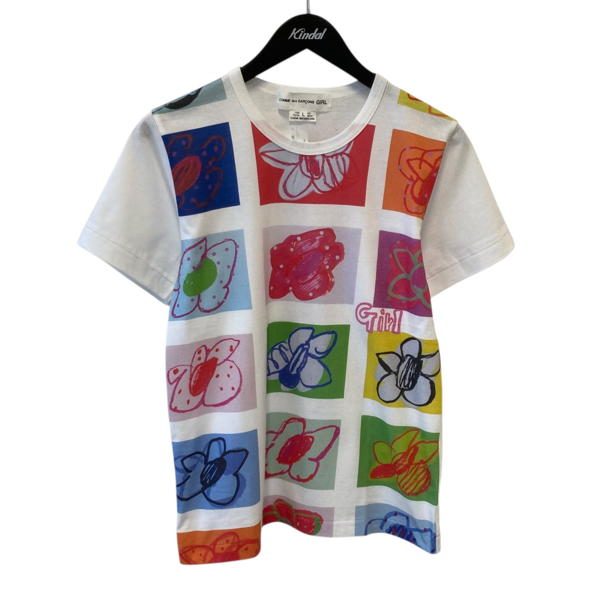COMME des GARCONS GIRL 花柄TシャツNP-T016 古着・中古-1枚目のアイテム画像