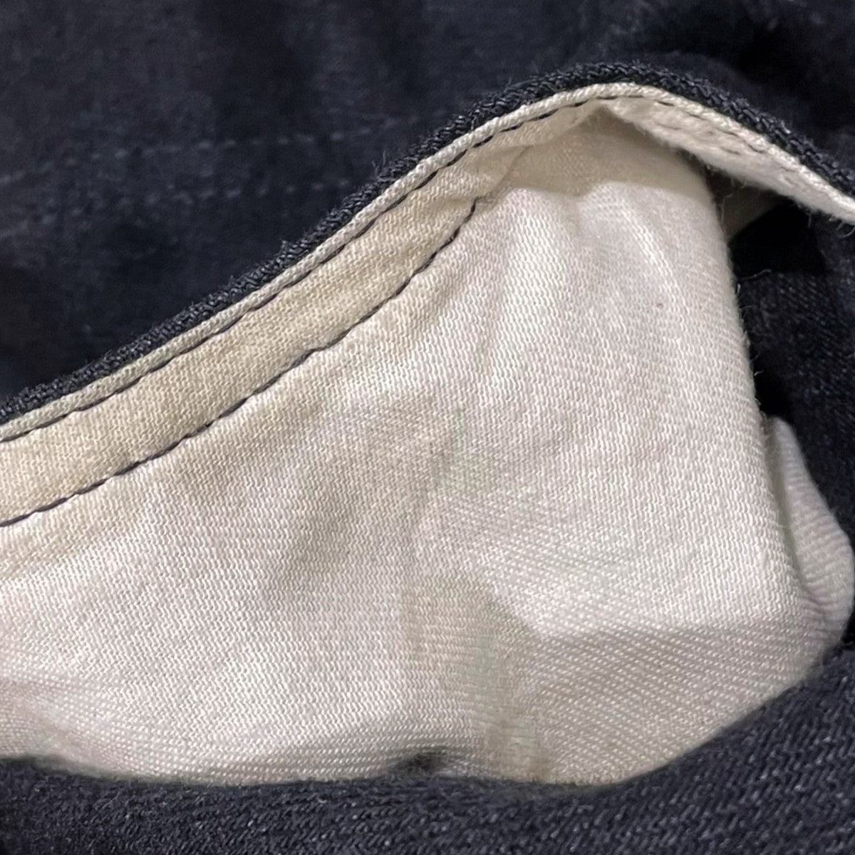 デニムパンツ RECYCLED WASTE SUVIN COTTON YARN 11．5oz． DENIM 5POCKET WIDE PANTS GL42472A