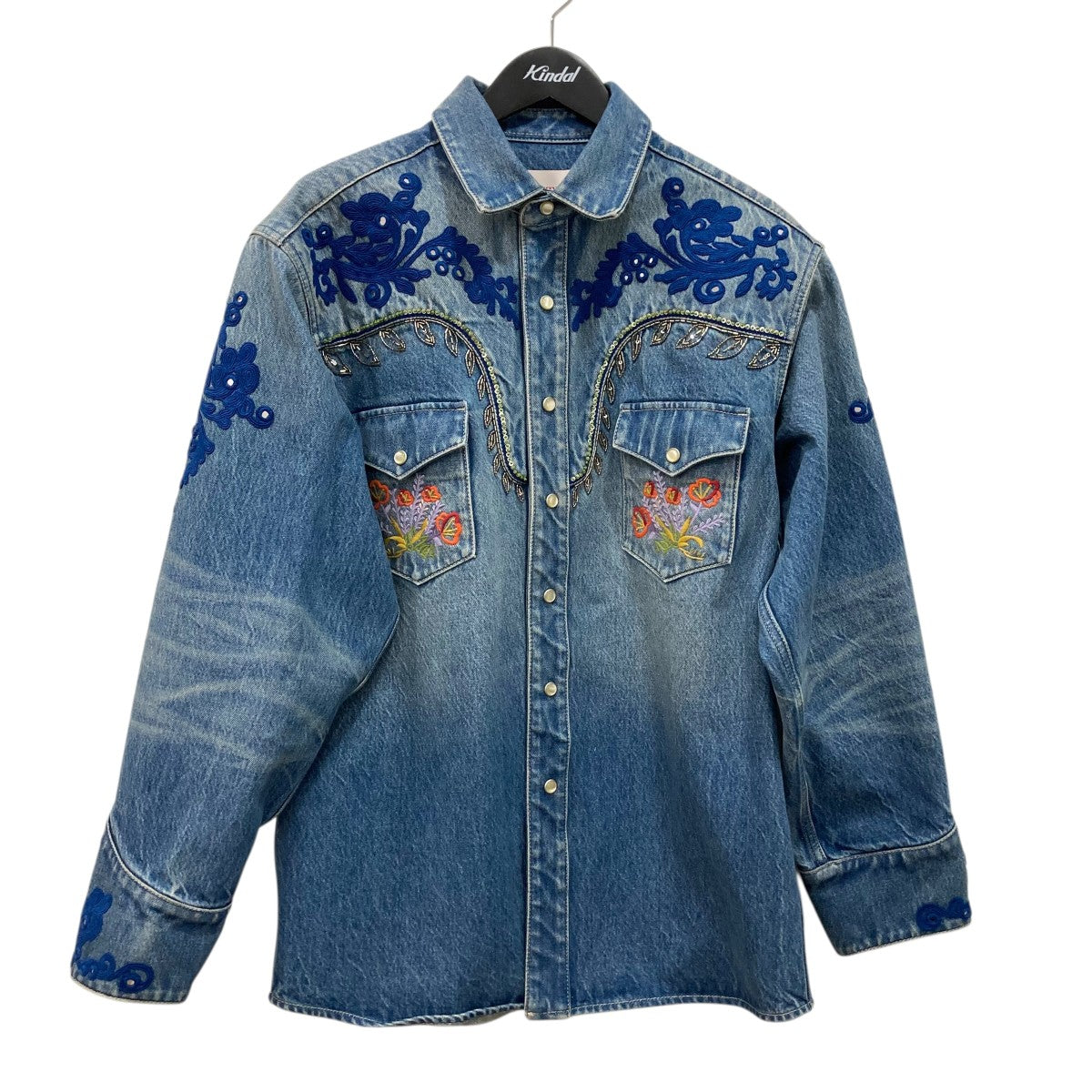 VALENTINO 刺繍デニムジャケット6V3DB03JAK0 古着・中古-1枚目のアイテム画像