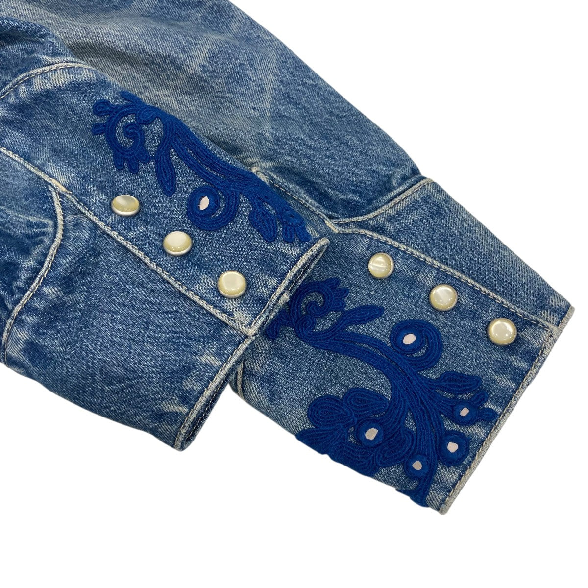 VALENTINO 刺繍デニムジャケット6V3DB03JAK0 古着・中古-4枚目のアイテム画像
