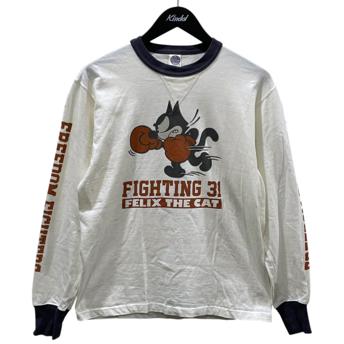 TOYS McCOY 長袖カットソー LONG SLEEVE TEE FELIX THE CAT FIGHTING 31 フィリックス ザ キャット TMC1557 古着・中古-1枚目のアイテム画像