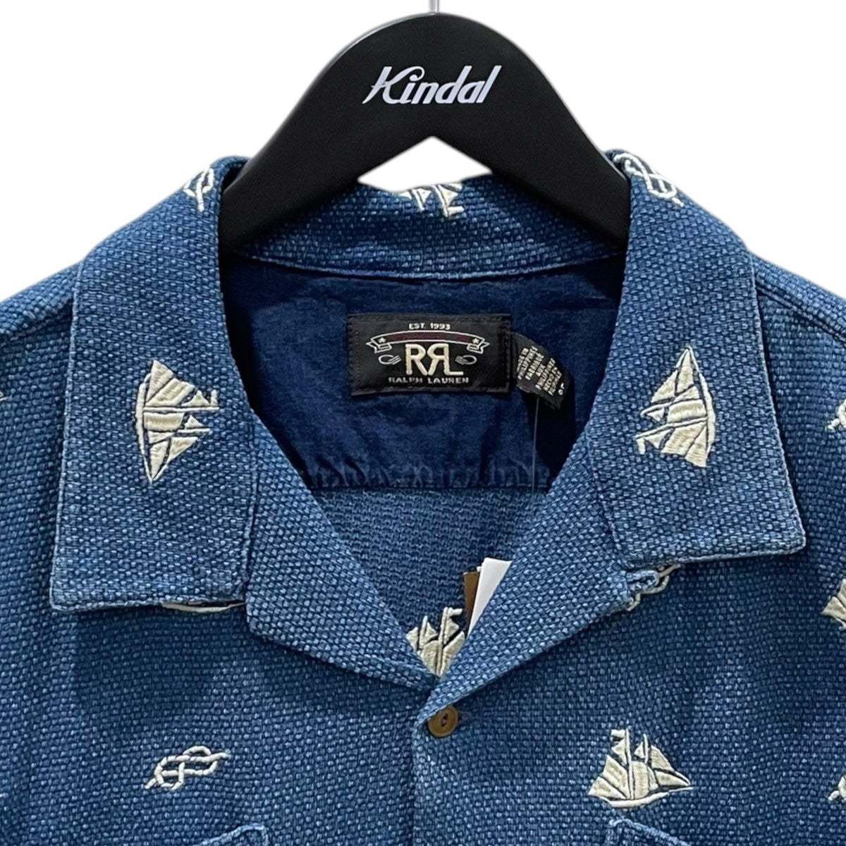RRL 24SS 刺繍半袖シャツ Marshal Embroidered Camp Shirt マーシャル エンブロイダリー キャンプシャツ 782959786001 古着・中古-3枚目のアイテム画像