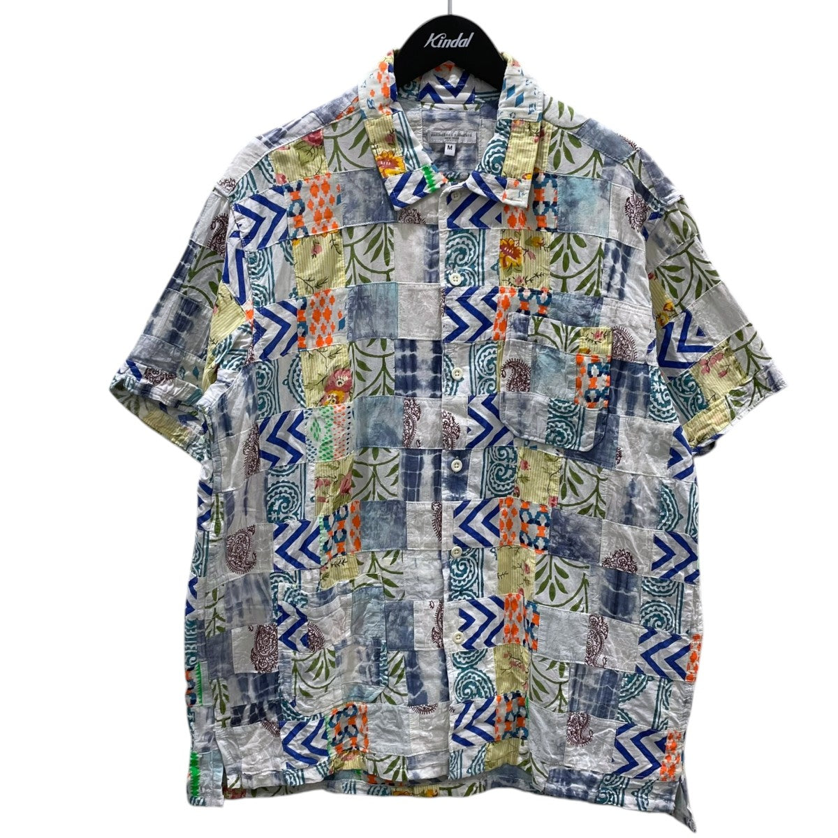 Engineered Garments 23SS 半袖シャツ Camp Shirt - Ethno Print Patchwork キャンプシャツ - エスノプリント パッチワーク MP022 古着・中古-1枚目のアイテム画像