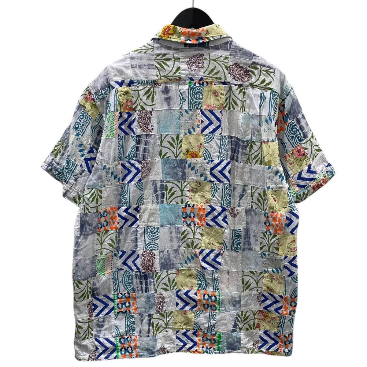 Engineered Garments 23SS 半袖シャツ Camp Shirt - Ethno Print Patchwork キャンプシャツ - エスノプリント パッチワーク MP022 古着・中古-2枚目のアイテム画像
