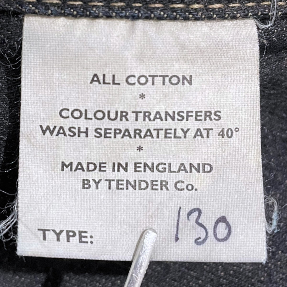 TENDER Co． テーパードデニムパンツ Type 130 Tapered Jeans 古着・中古-7枚目のアイテム画像