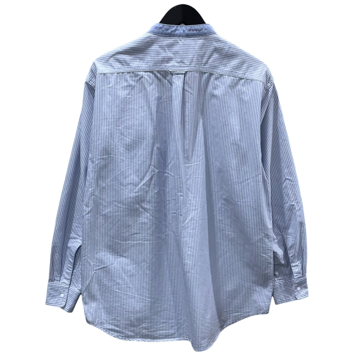 THE NORTHFACE PURPLELABEL 21SS ストライプ柄切替バンドカラーシャツ Cotton Polyester OX Band Collar Shirt コットン ポリエステル オックス バンドカラーシャツ NT3100N 古着・中古-2枚目のアイテム画像