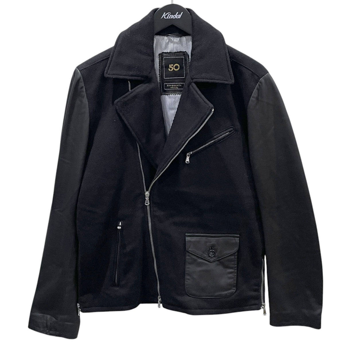 14AW レザー切替ライダースジャケット EDIFICE 20th Anniversary