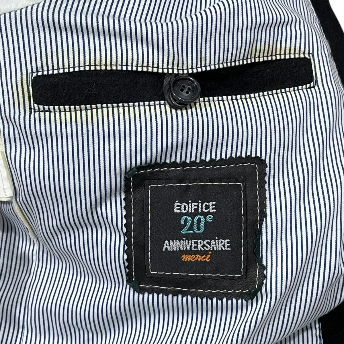 14AW レザー切替ライダースジャケット EDIFICE 20th Anniversary