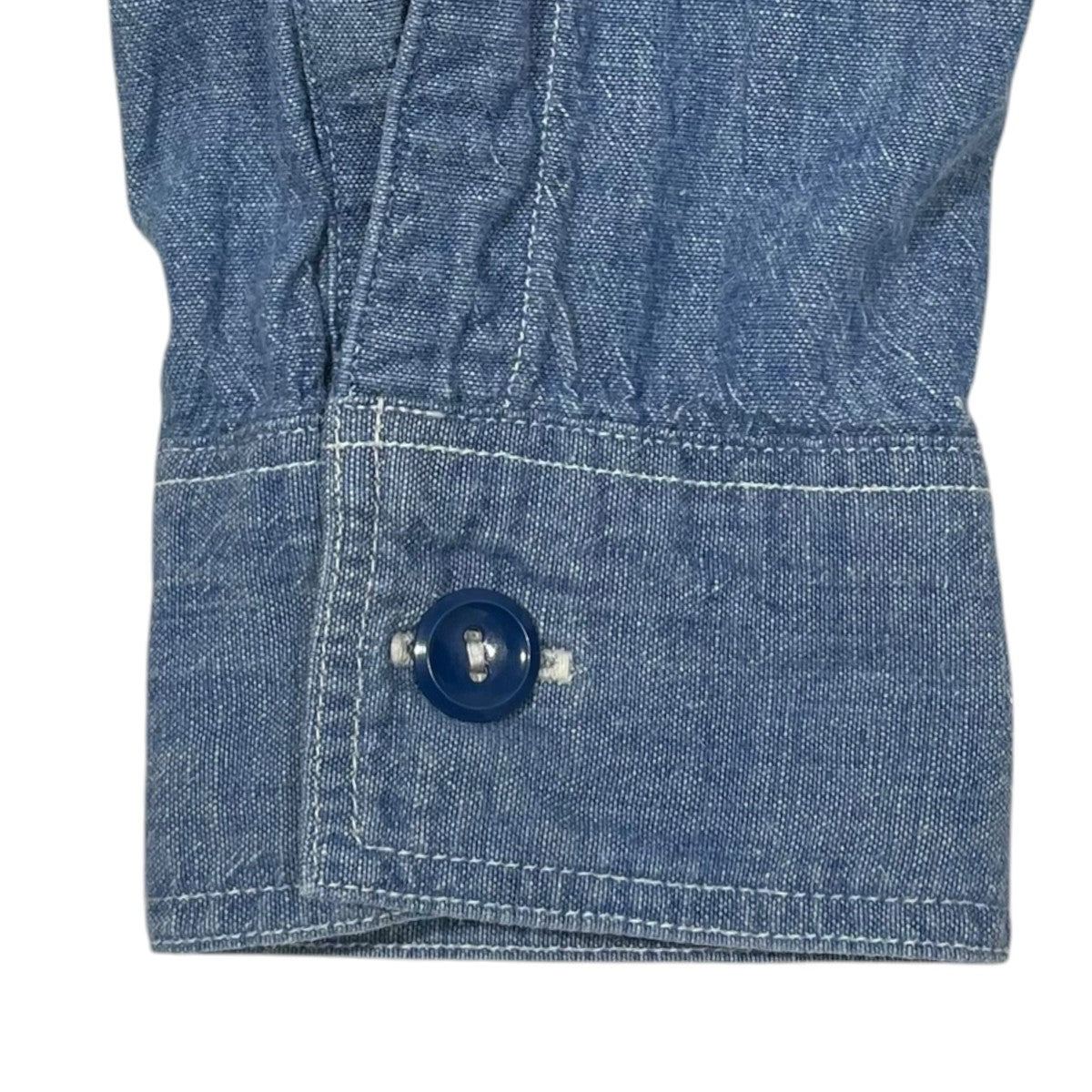 Buzz Rickson’s デニムシャツ BLUE CHAMBRAY WORK SHIRTS ブルー シャンブレー ワークシャツ BR25995 古着・中古-4枚目のアイテム画像