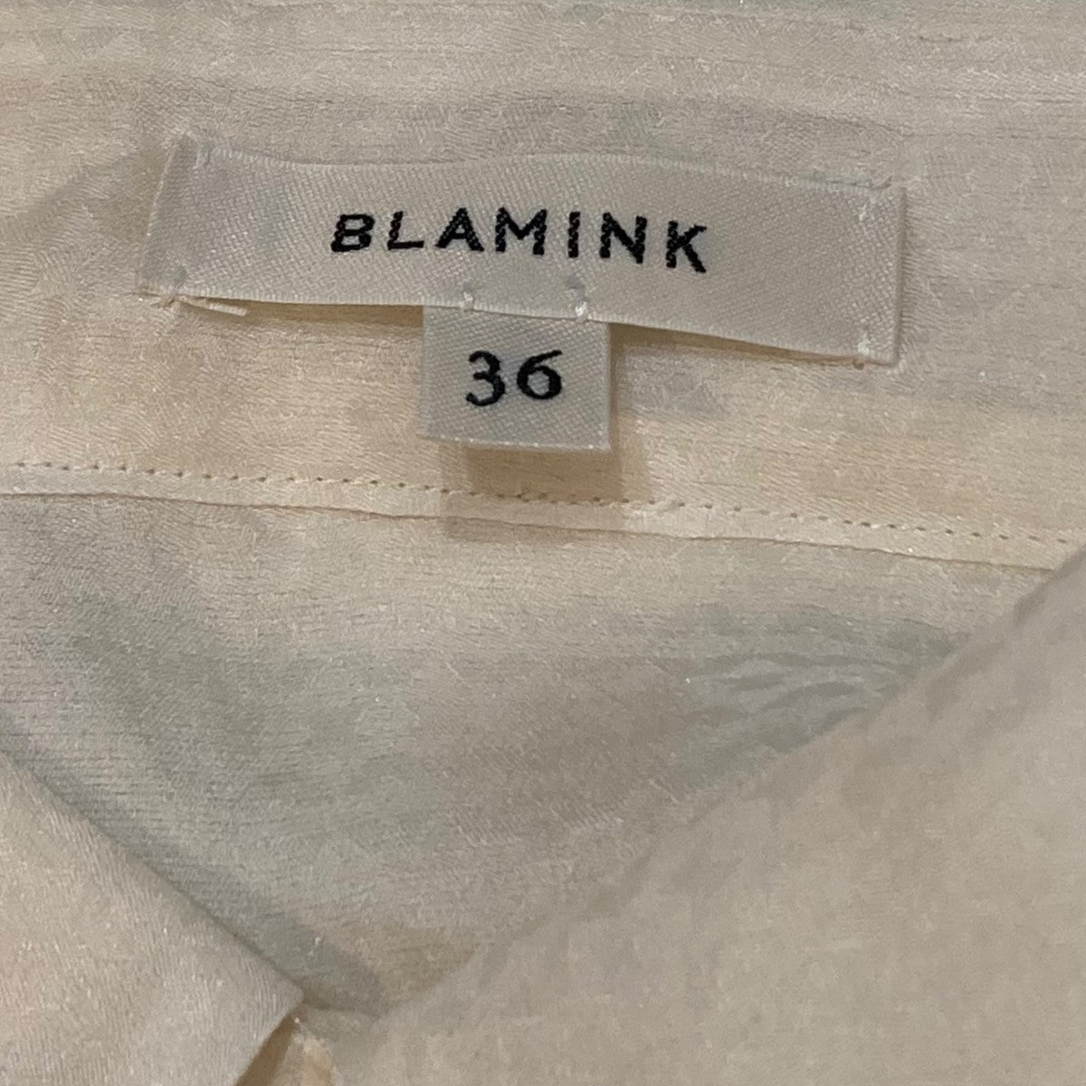 BLAMINK シルク シアー シャツシアーシャツ7911-230-0121 古着・中古-7枚目のアイテム画像