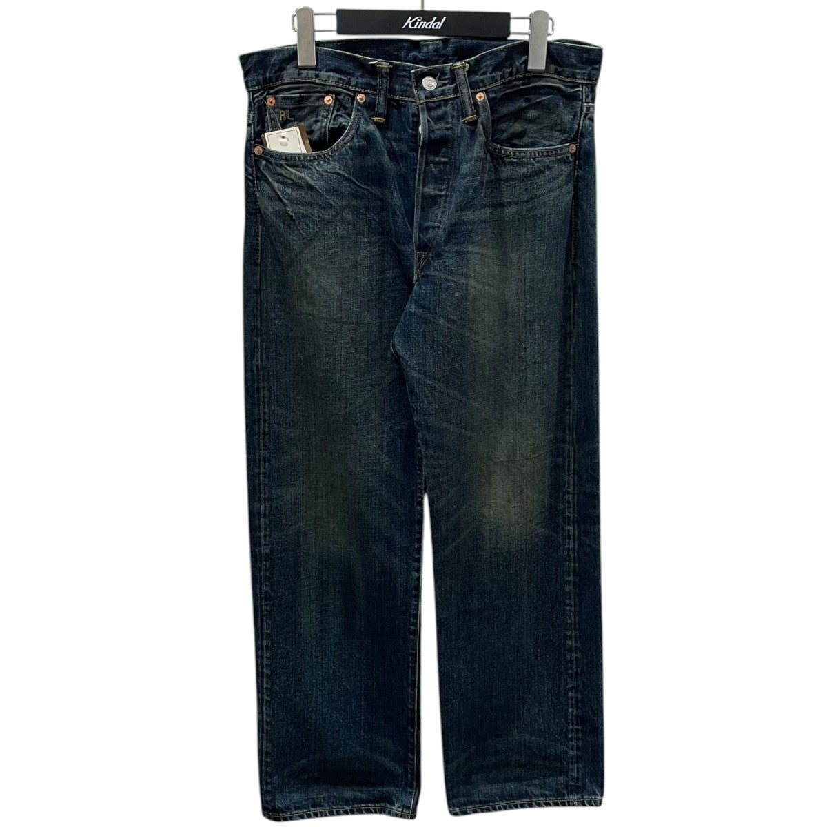 RRL 加工デニムパンツ Vintage 5-Pocket Straight Jean JAPAN WOVEN ヴィンテージ ファイブポケット ストレートジーン 782857896001 古着・中古-1枚目のアイテム画像