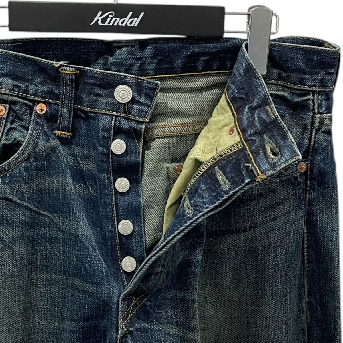 RRL 加工デニムパンツ Vintage 5-Pocket Straight Jean JAPAN WOVEN ヴィンテージ ファイブポケット ストレートジーン 782857896001 古着・中古-3枚目のアイテム画像