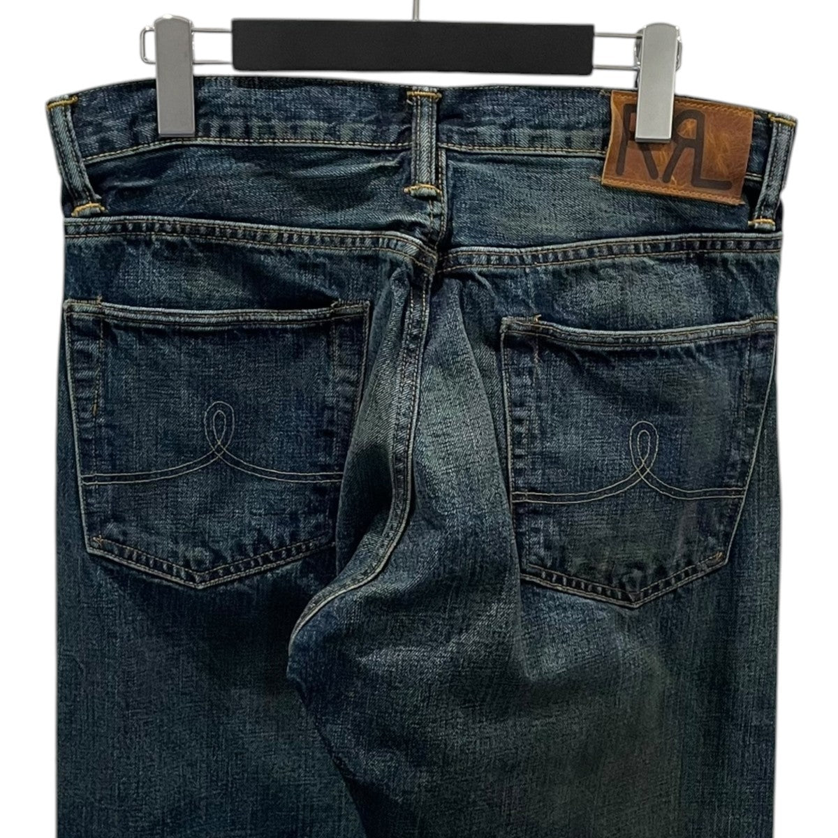 RRL 加工デニムパンツ Vintage 5-Pocket Straight Jean JAPAN WOVEN ヴィンテージ ファイブポケット ストレートジーン 782857896001 古着・中古-4枚目のアイテム画像