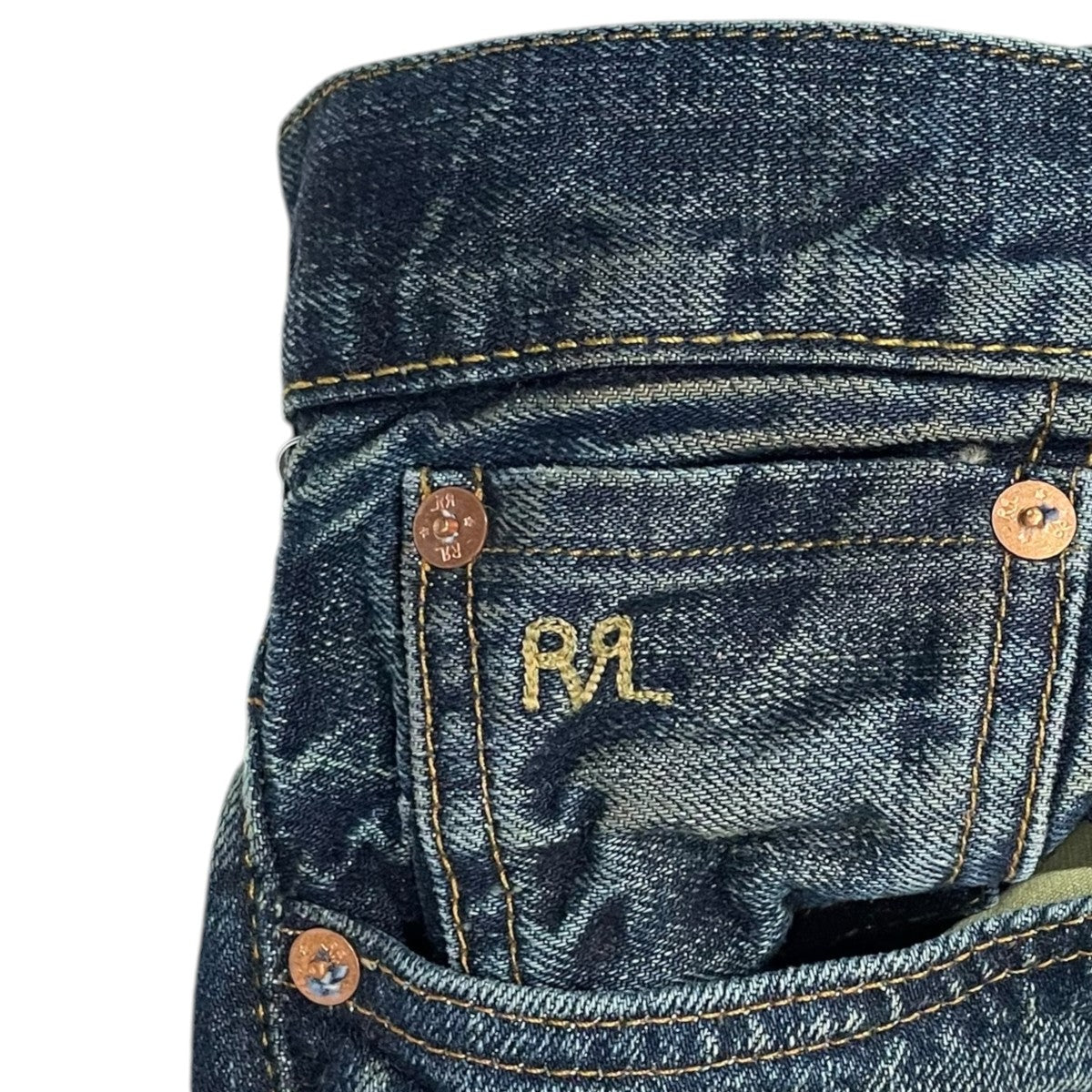 RRL 加工デニムパンツ Vintage 5-Pocket Straight Jean JAPAN WOVEN ヴィンテージ ファイブポケット ストレートジーン 782857896001 古着・中古-5枚目のアイテム画像