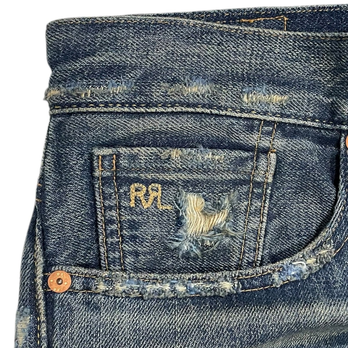 RRL(ダブルアールエル) 加工デニムパンツ Vintage 5-Pocket Averie