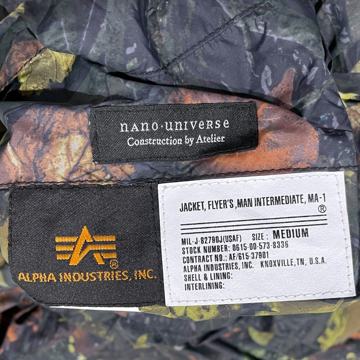 nano universe×ALPHA INDUSTRIES MA-1 リバーシブル フライトジャケット TA1009-8076 古着・中古-7枚目のアイテム画像