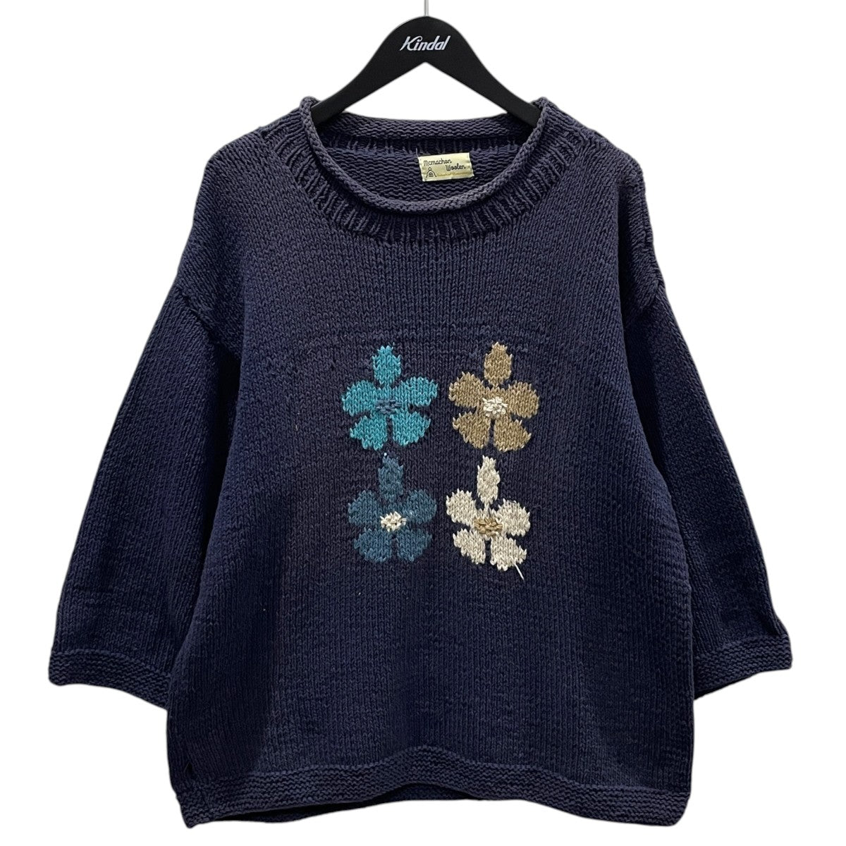 ロールネック七分袖ニットセーター Roll Neck Knit - 4 Flowers