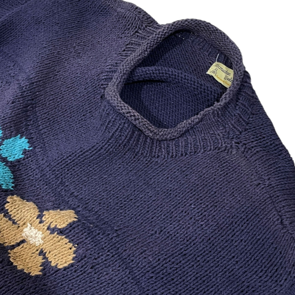 ロールネック七分袖ニットセーター Roll Neck Knit - 4 Flowers