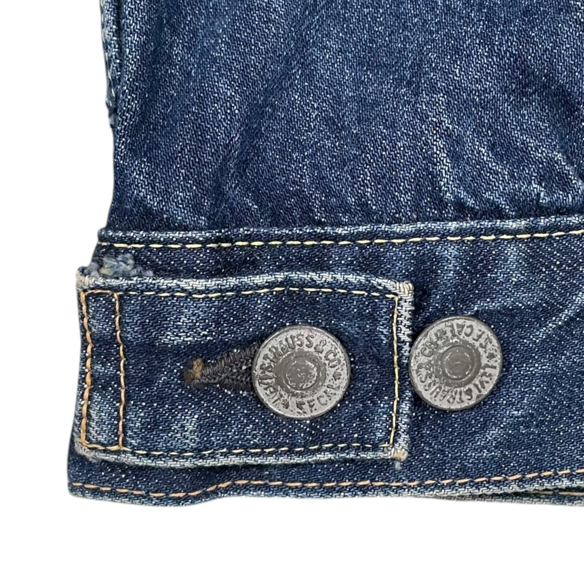 LEVI’S 1952〜53年製 デニムジャケット 2nd 507XX BIG E 革ﾊﾟｯﾁ期 袖ﾘﾍﾞｯﾄ留め 古着・中古-5枚目のアイテム画像
