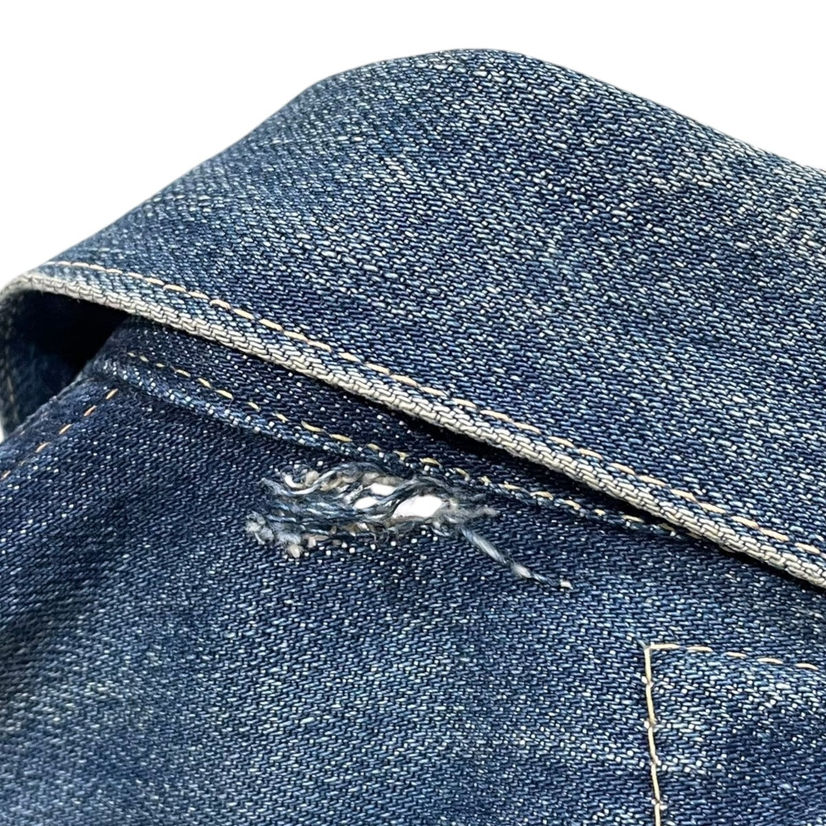 LEVI’S 1952〜53年製 デニムジャケット 2nd 507XX BIG E 革ﾊﾟｯﾁ期 袖ﾘﾍﾞｯﾄ留め 古着・中古-6枚目のアイテム画像