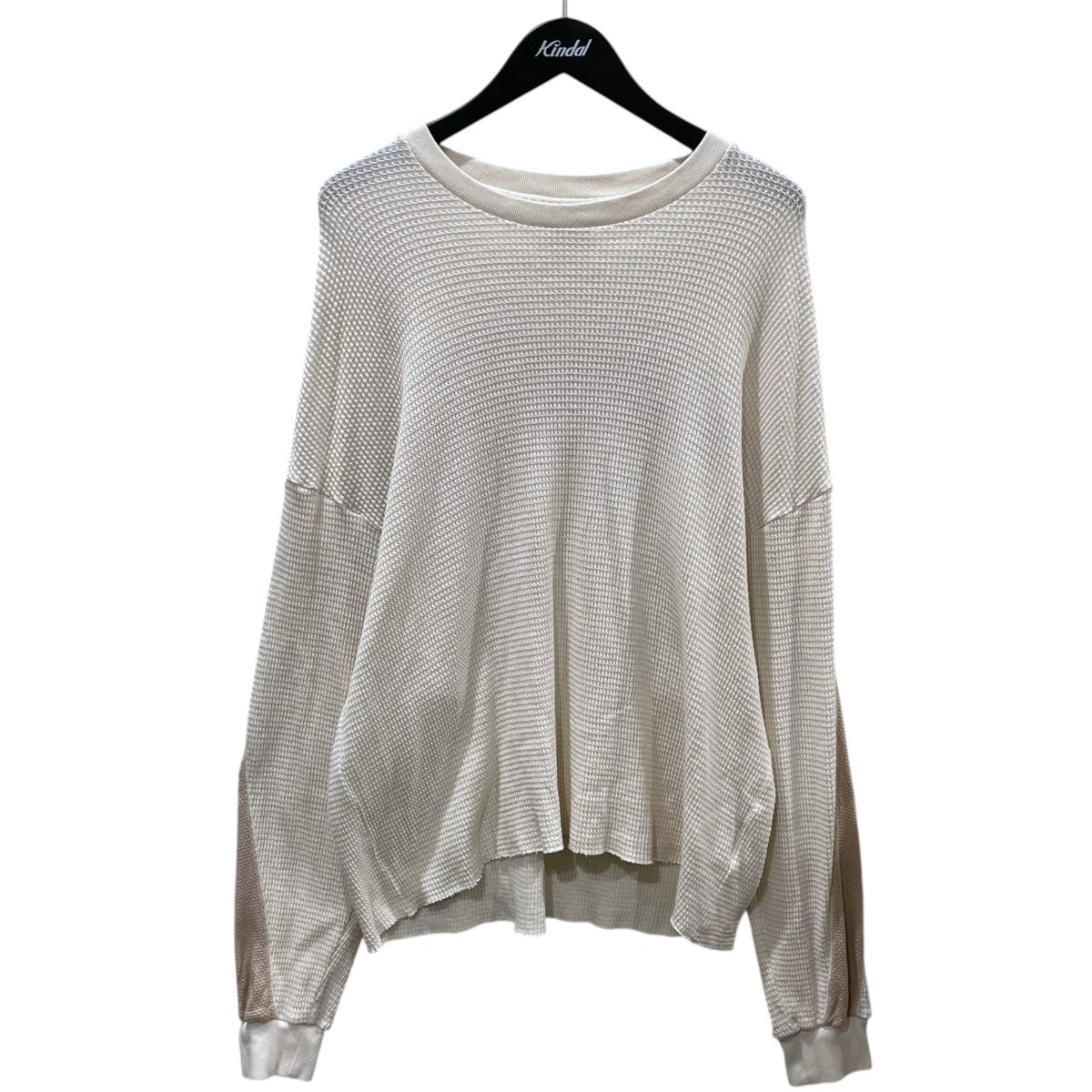 25SS メッシュ切替ワッフルカットソー MILD WAFFLE SWITCH LONG SLEEVE TEE マイルド ワッフル スイッチ ロング スリーブ ティー R25SSCNY09