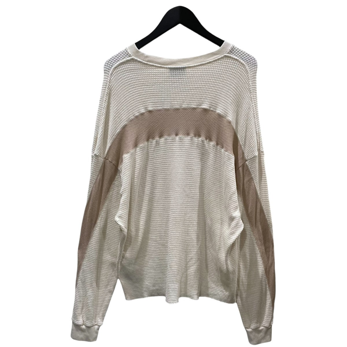25SS メッシュ切替ワッフルカットソー MILD WAFFLE SWITCH LONG SLEEVE TEE マイルド ワッフル スイッチ ロング スリーブ ティー R25SSCNY09