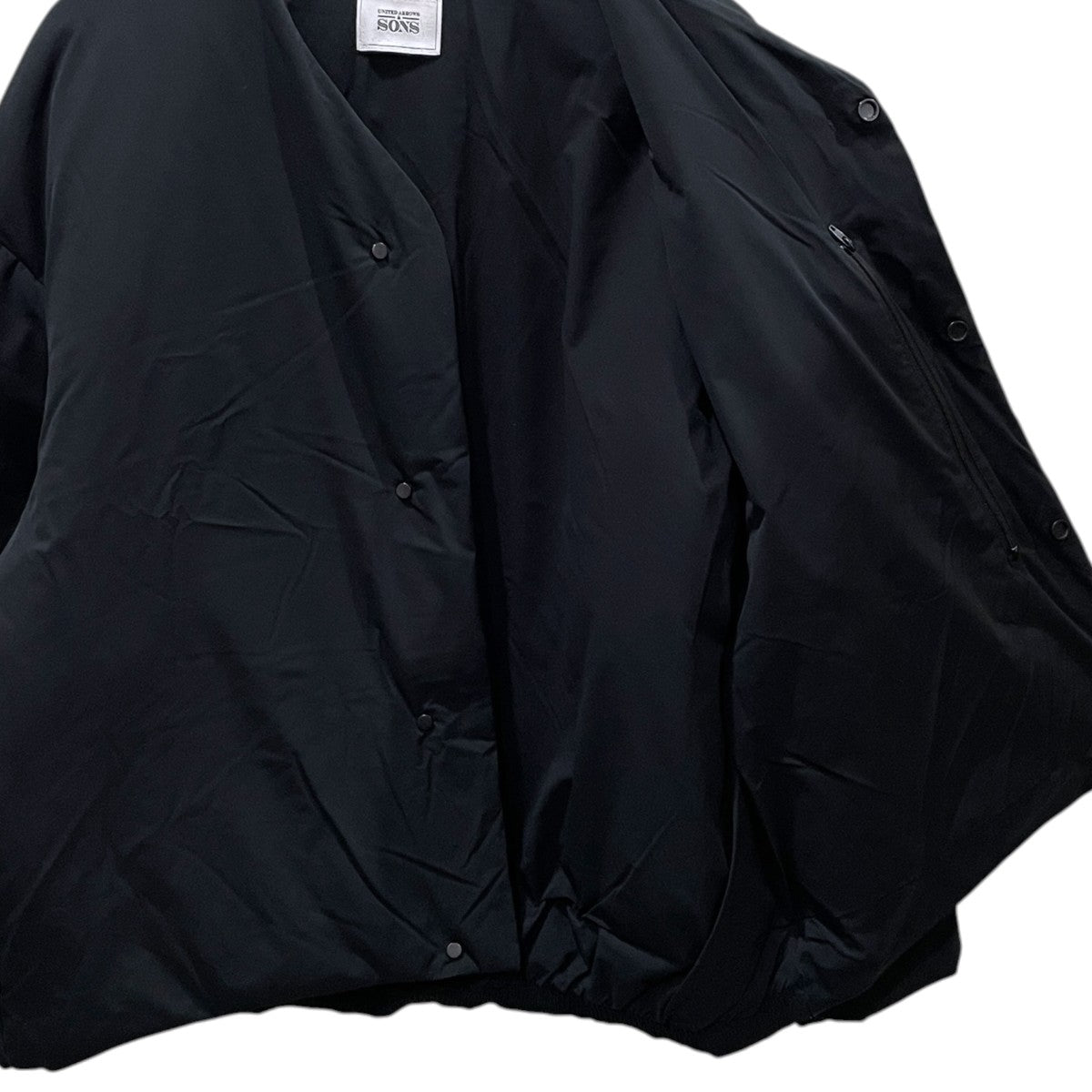 UNITED ARROWS ＆ SONS by DAISUKE OBANA ノーカラーダウンジャケット DOWN V／N JACKET ダウンブイネックジャケット 5525-199-0771 古着・中古-4枚目のアイテム画像