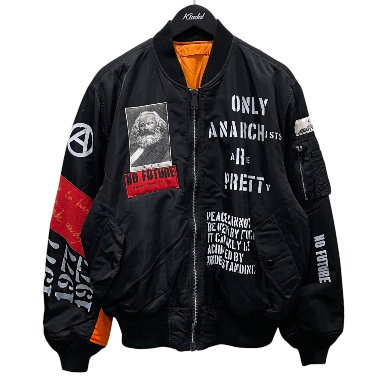 リバーシブル中綿ジャケット アナーキー MA-1 ジャケット  ALPHA INDUSTRIES MA-1カスタム 2000-401