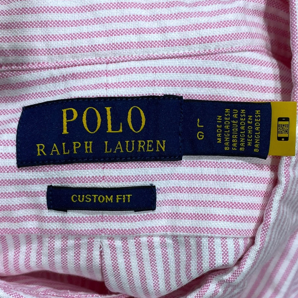 POLO RALPH LAUREN ストライプ柄ボタンダウンシャツ CUSTOM FIT カスタムフィット 古着・中古-6枚目のアイテム画像