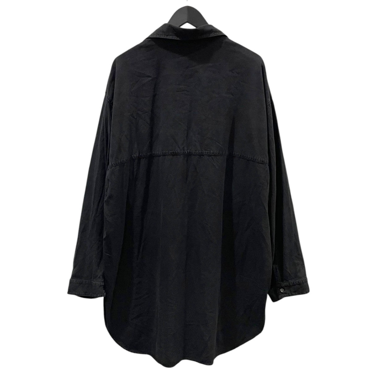 24SS ロング丈プルオーバーシャツ SILK SUEDE SKIPPER LONG LS SHIRT シルクスエード スキッパーロング ロングスリーブシャツ ANC-SH30-EX