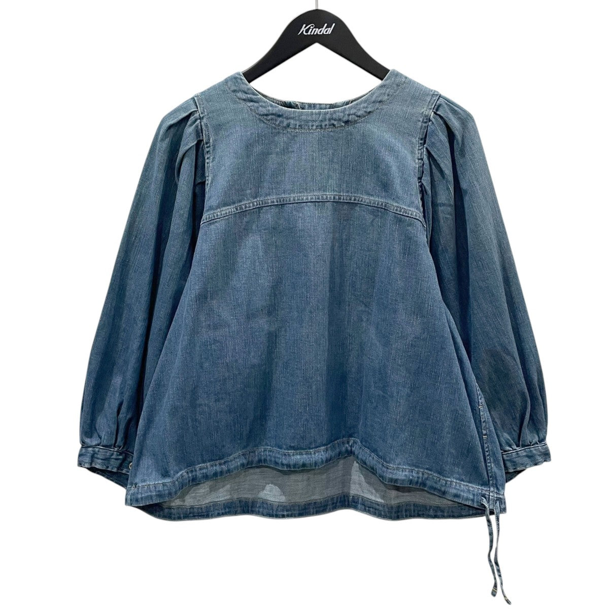 45R 25SS プルオーバーデニムシャツ 45 Petit Denim Puff Sleeve Blouse 45プチデニムパフブリッジブラウス 70730023 古着・中古-1枚目のアイテム画像