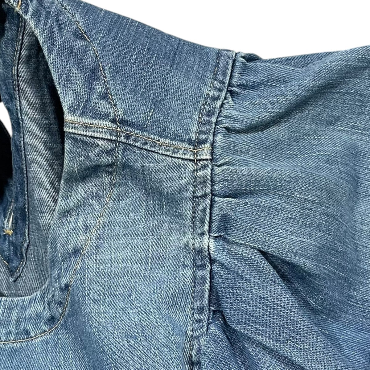 45R 25SS プルオーバーデニムシャツ 45 Petit Denim Puff Sleeve Blouse 45プチデニムパフブリッジブラウス 70730023 古着・中古-5枚目のアイテム画像