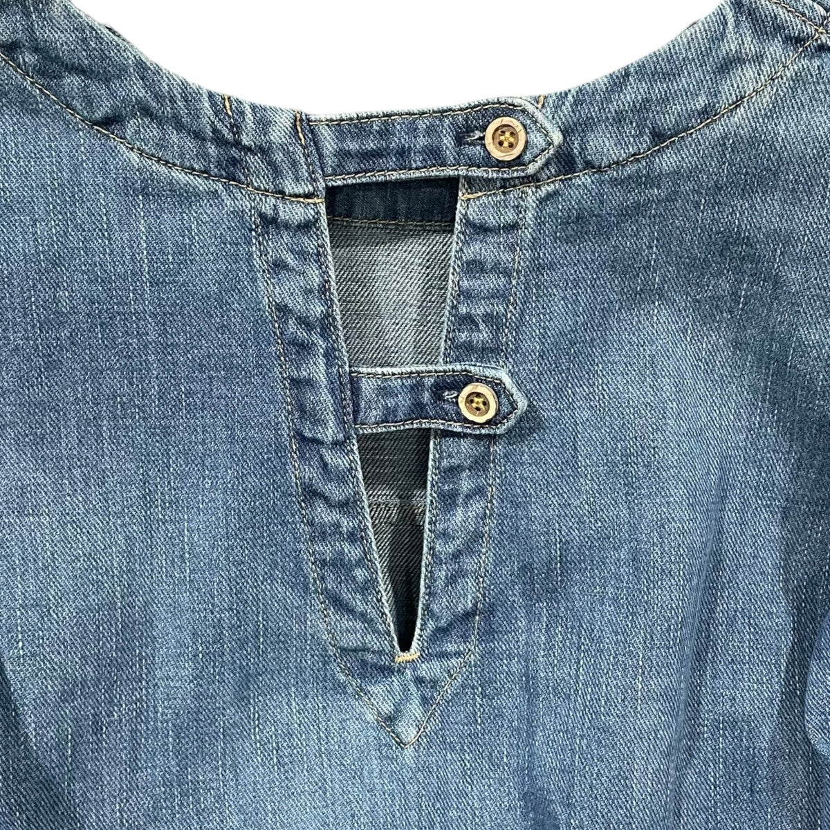 45R 25SS プルオーバーデニムシャツ 45 Petit Denim Puff Sleeve Blouse 45プチデニムパフブリッジブラウス 70730023 古着・中古-7枚目のアイテム画像