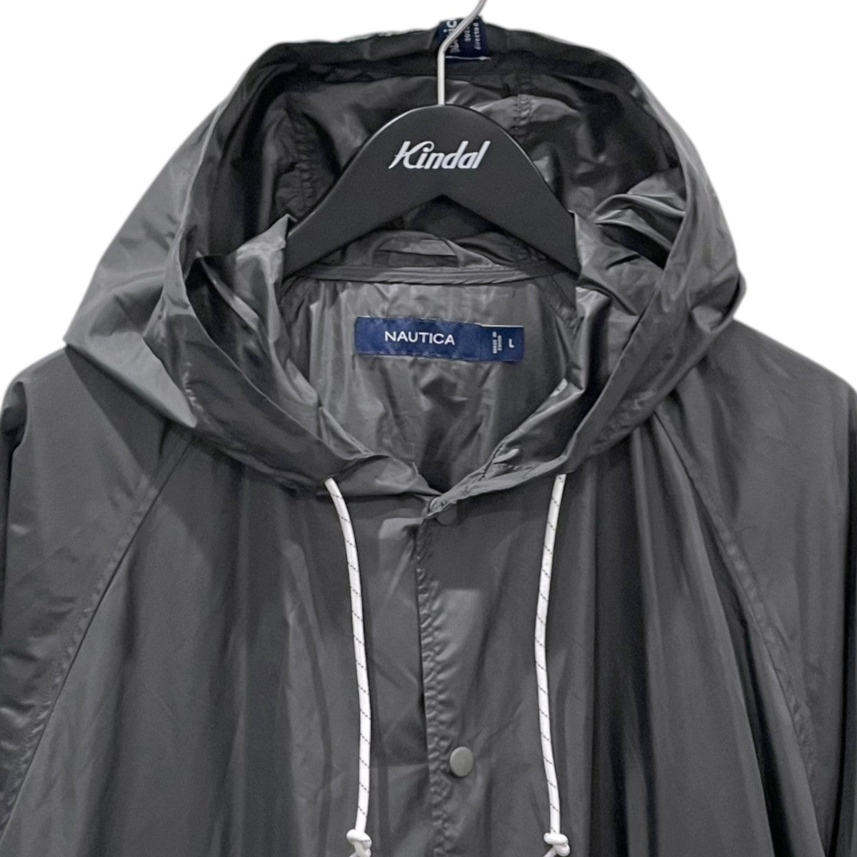 21AW フーデッドナイロンロングコート Nylon Snap Button PET Hood Coat ナイロン スナップボタン PETフードコート 221-1530